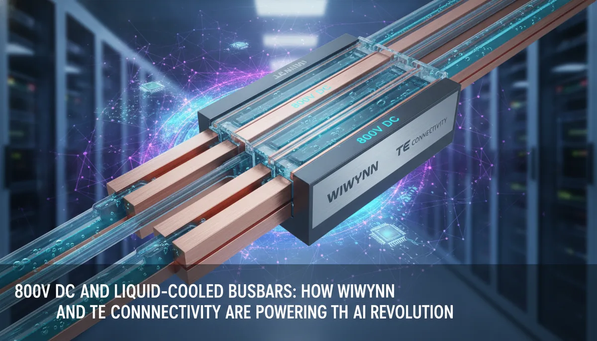 800V DC and Liquid-Cooled Busbars: How Wiwynn and TE Connectivity Are Powering the AI Revolution visual summary