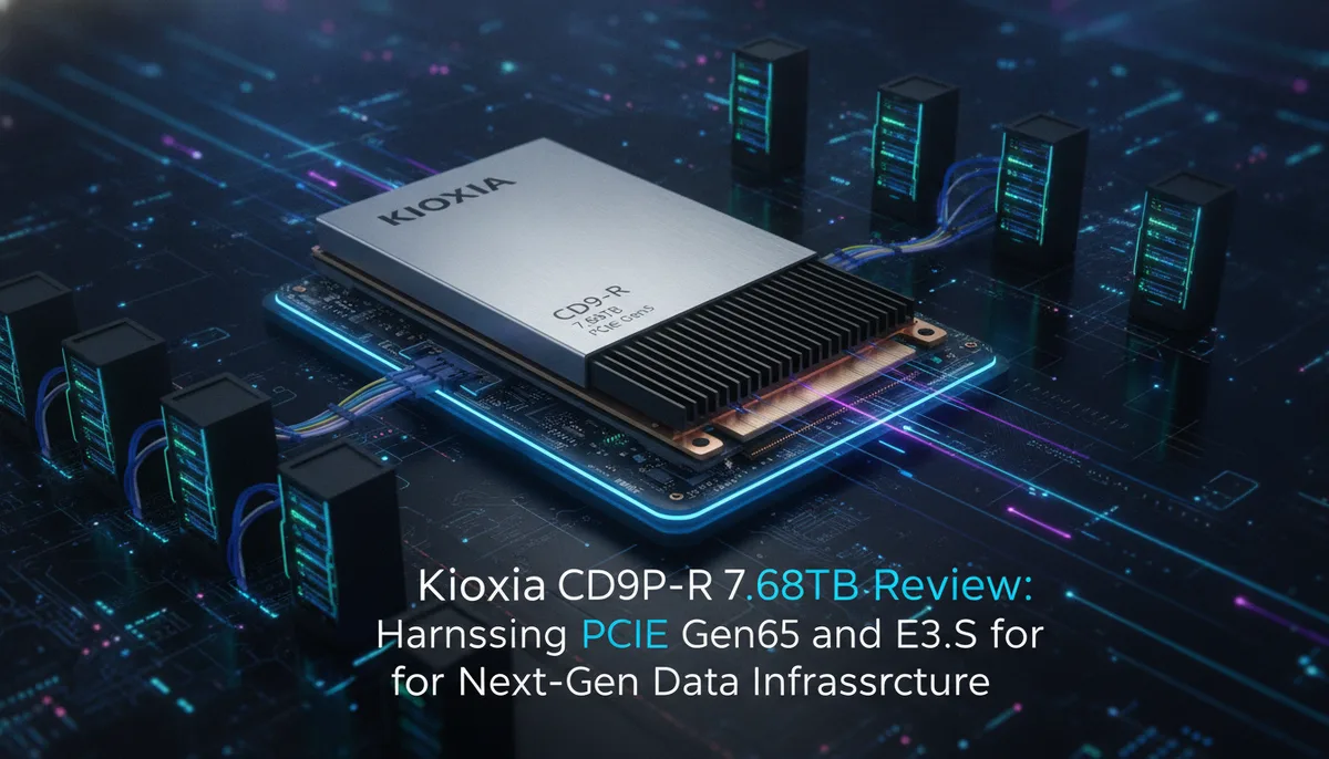 Kioxia CD9P-R 7.68TB Review: Harnessing PCIe Gen5 and E3.S for Next-Gen Data Infrastructure visual summary